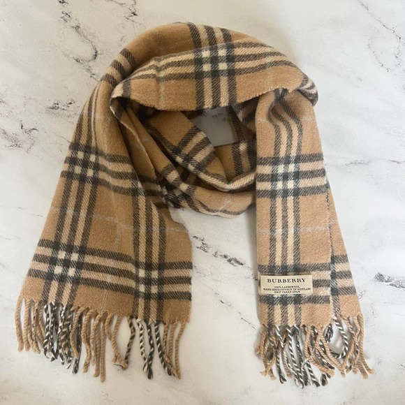 BURBERRY Lambswool Exploded Check Pattern Scarf - Picture 1 of 4